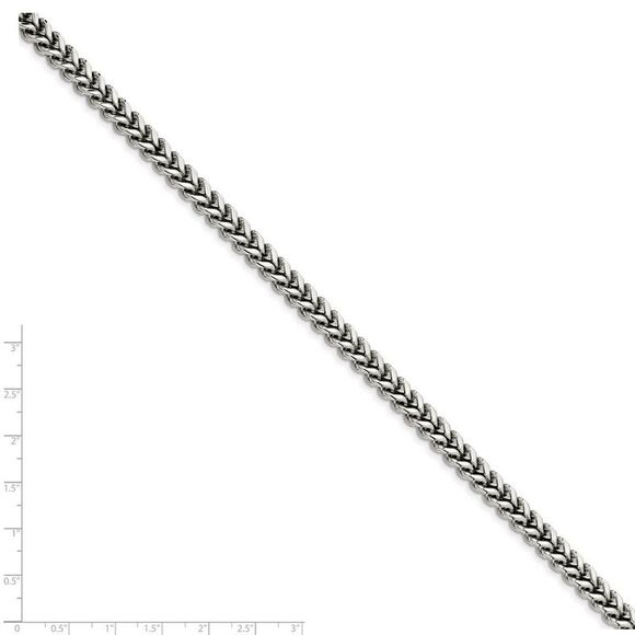 Men's 6.75mm Stainless Steel Franco Chain Necklace, 24 Inch - Picture 2 of 5